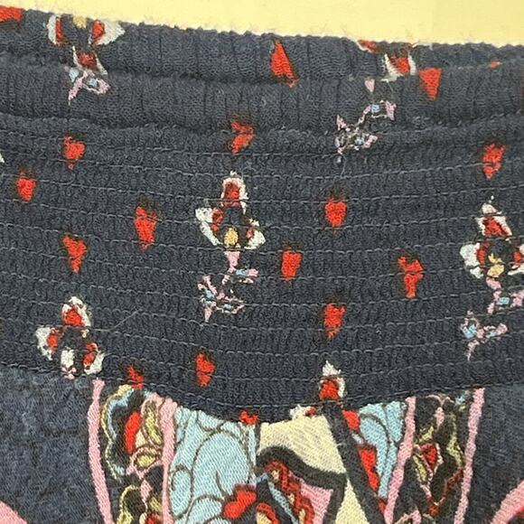 Bila Boho Fairy Midi Skirt Floral Print Retro Size M Stretchy Waistband Flowy - Picture 7 of 12